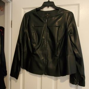 Black faux leather jacket
